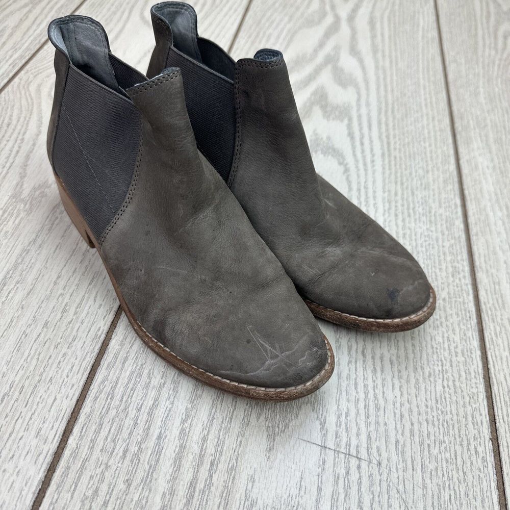 Eileen‎ Fisher Brown Suede Chelsea Ankle Boot Size 6 Wedge Heel Bootie